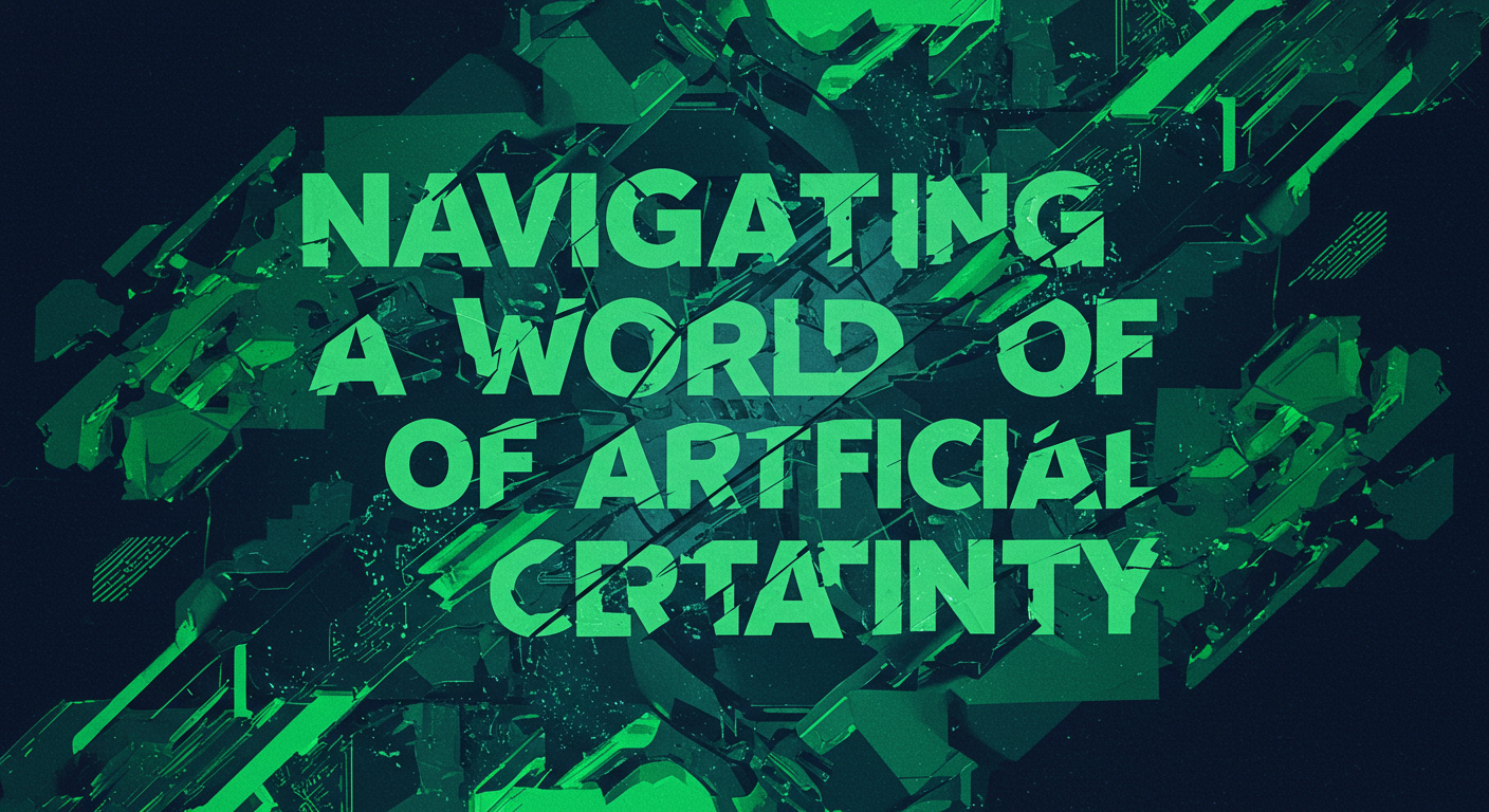 Navigating a world of artificial certainty.